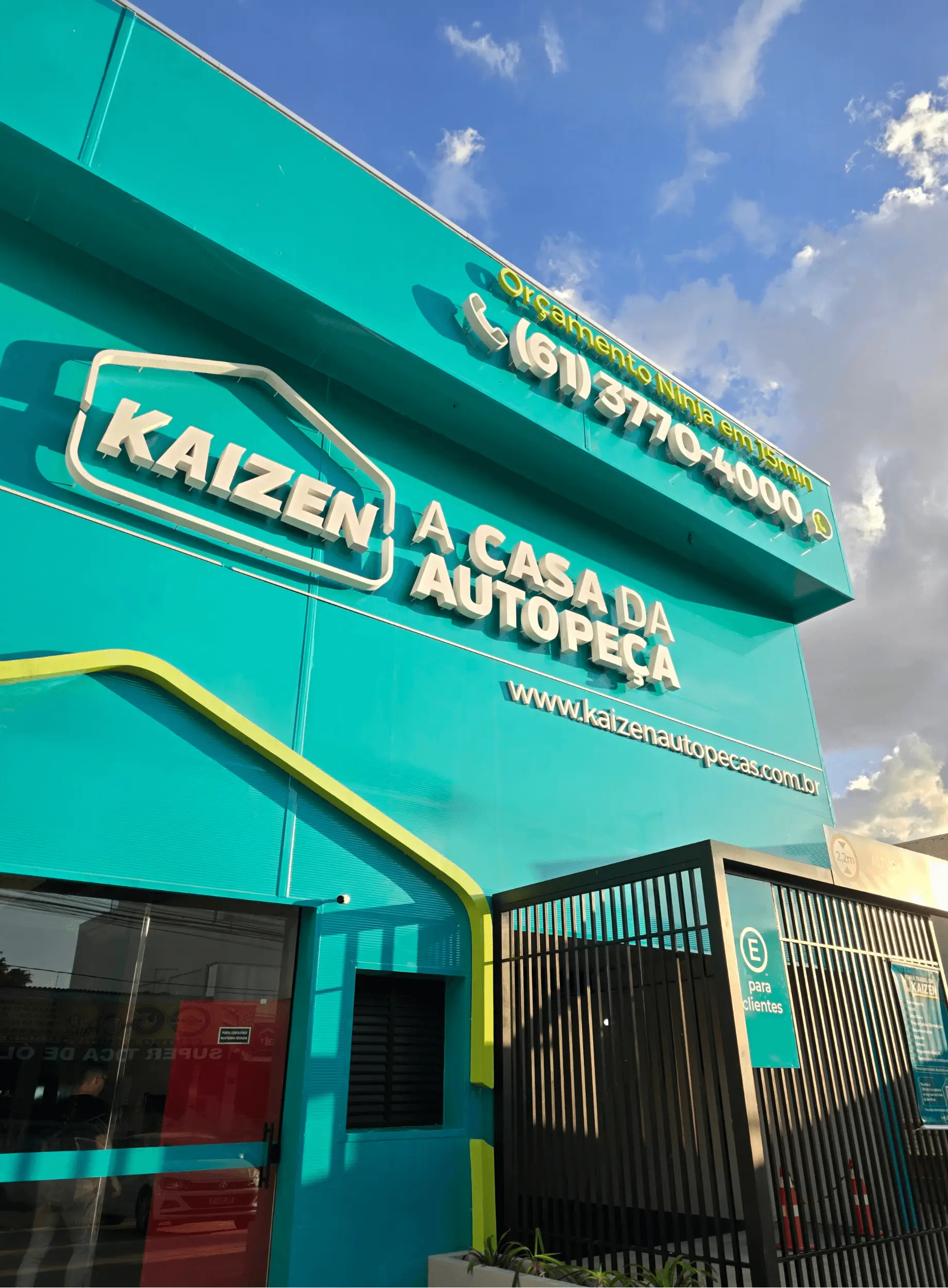 Fachada da loja Kaizen Autopeças — Planaltina, Brasília